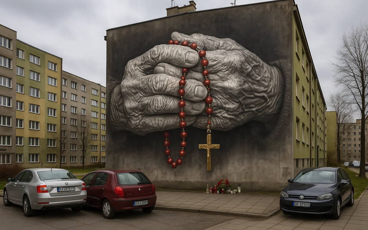 Koncepcja muralu: Obrończyni — matka z dzieckiem