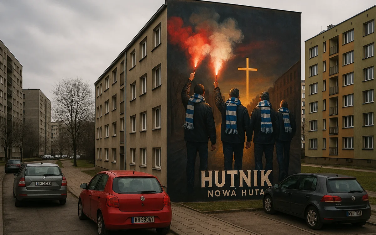 Kibice i Krzyż Nowohucki — wariant 3